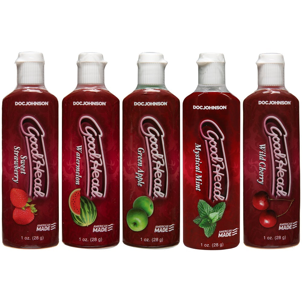 Doc Johnson Good Head Ultimate Blowjob Oral Delight Flavoured Gel Lubricant 5 Pack