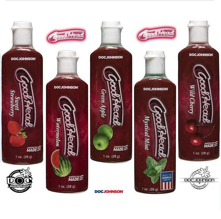 Doc Johnson Good Head Ultimate Blowjob Oral Delight Flavoured Gel Lubricant 5 Pack
