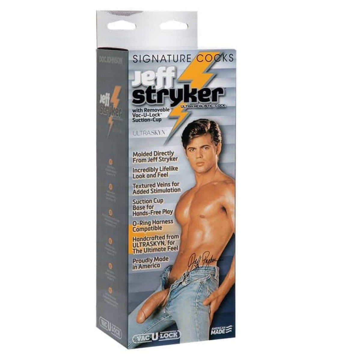 Doc Johnson Jeff Stryker Realistic Cock Dildo Strapon & Vac-U-Lock Suction Cup
