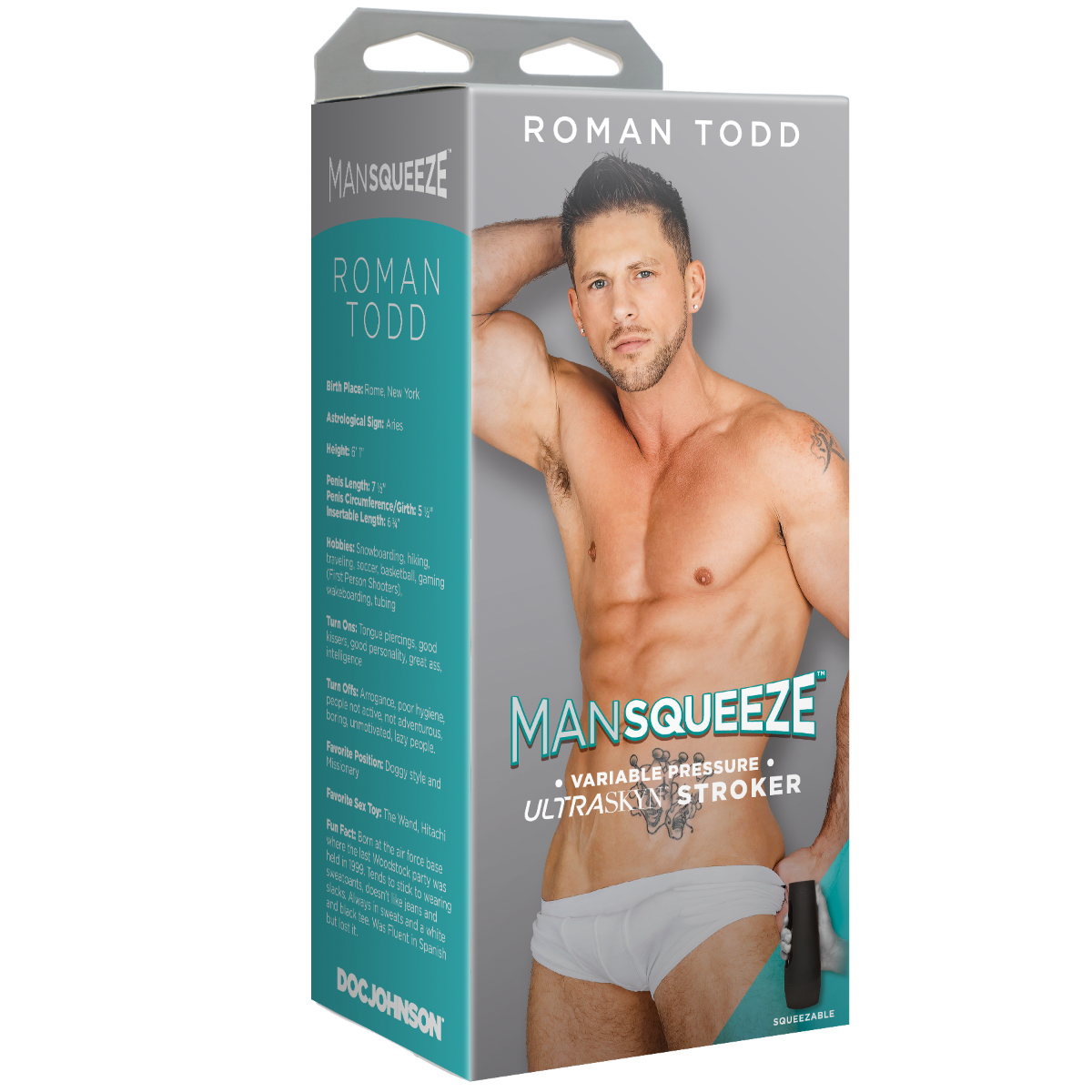 Doc Johnson Man Squeeze Roman Todd Male Masturbator UltraSkyn Ass Stroker