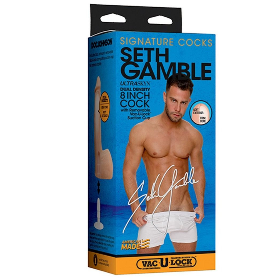 Doc Johnson Signature Cocks Seth Gamble 8 Inch Ultraskyn Vac-U-Lock Suction Cup
