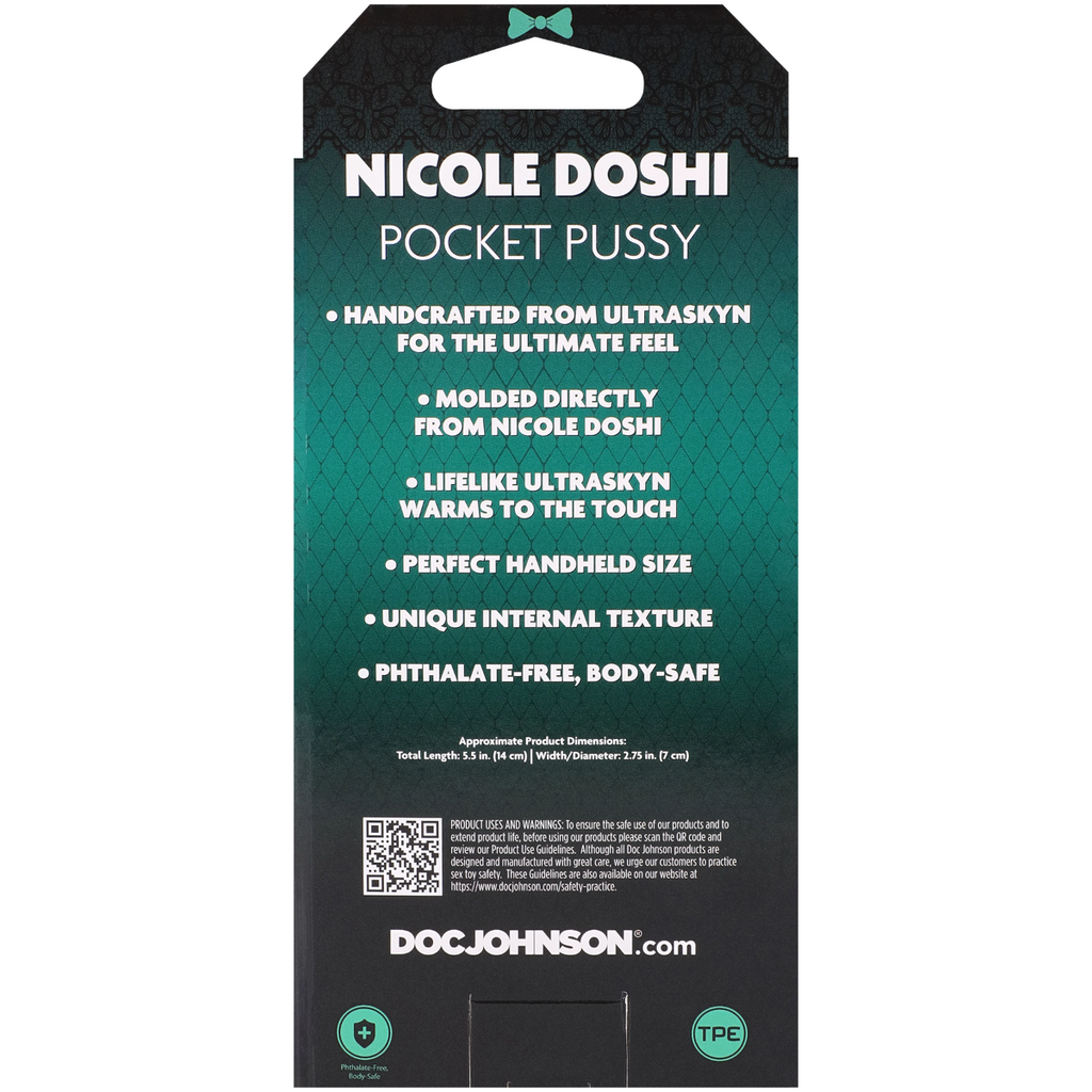 Doc Johnson Signature Strokers Nicole Doshi Pocket Pussy Masturbator UltraSkyn