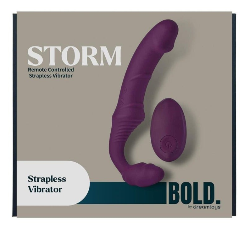 DreamToys Bold Storm Strapless Remote Control Vibrating Strap-On Dildo