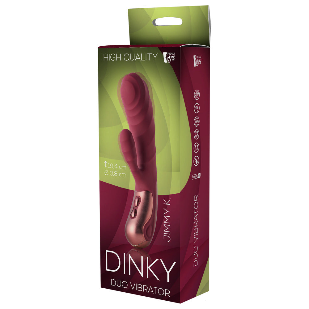 Dream Toys Dinky Jimmy K Duo Silicone 7.5 Inch Vibrating Rabbit Massager