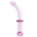 Dream Toys Glaze Glass Rosebud G-Spot Beaded 8 Inch Curved Dildo