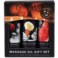 Earthly Body Edible Sweet Erotic Massage Oil Gift Set Vegan Non Greasy 3 x 60ml