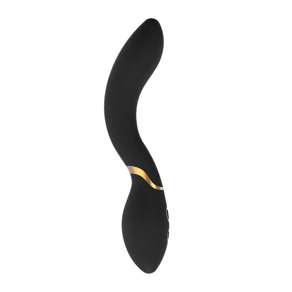 Elite Josephine Clitoral G-Spot Vibrator Black Silicone Waterproof Massager Wand