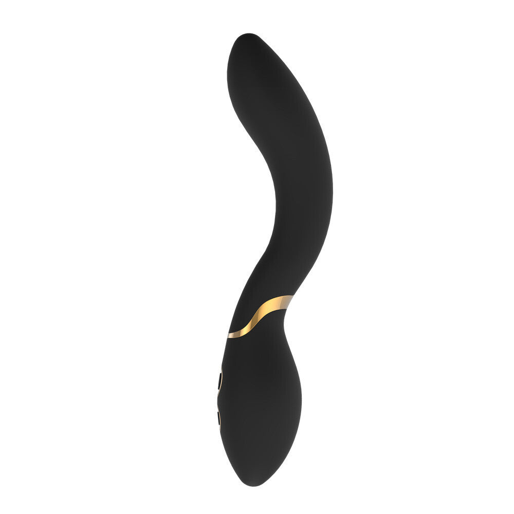 Elite Josephine Clitoral G-Spot Vibrator Black Silicone Waterproof Massager Wand