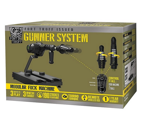 Fort Troff Gunner 3 In 1 Thrusting Vibrating Remote Control Modular Fuck Sex Machine