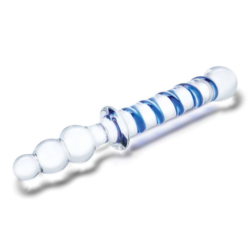 Gläs 10 Inch Twister Dual Double Ended Handblown Glass Cock Dildo Anal Butt Plug