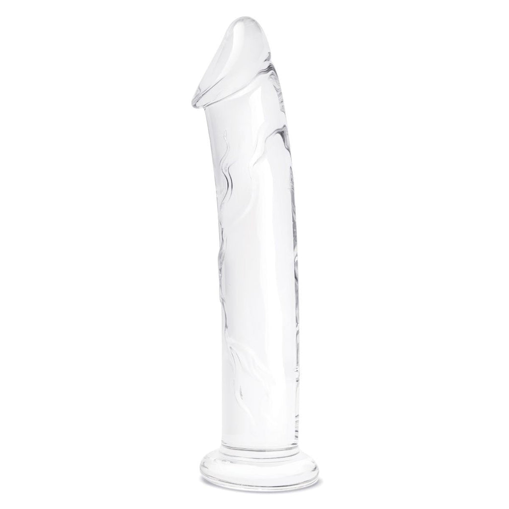 Gläs 12 Inch Standing Handblown Veiny Glass Cock Glass Dildo Flat Base Massager