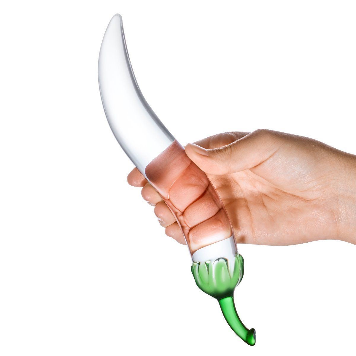 Gläs 8.25 Inch Naturals Chili Pepper Luxury Handblown Glass Dildo Anal Massager