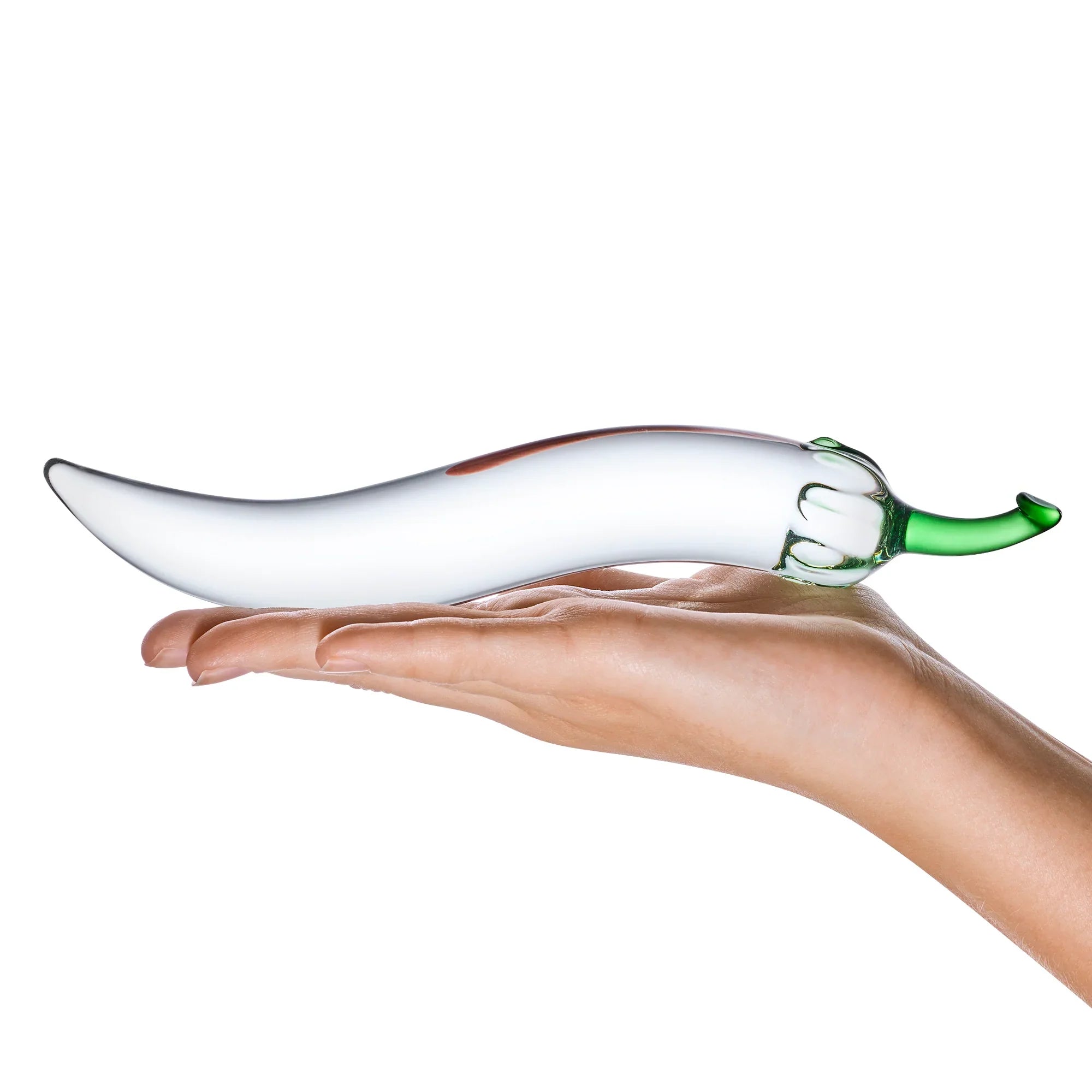 Gläs 8.25 Inch Naturals Chili Pepper Luxury Handblown Glass Dildo Anal Massager