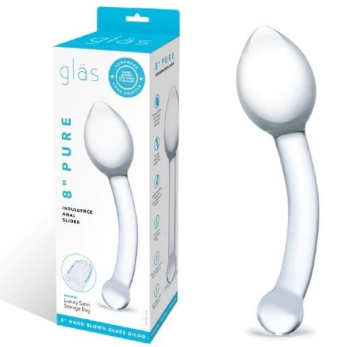 Gläs 8 Pure Indulgence Slider Dual End Handblown Glass Anal Dildo