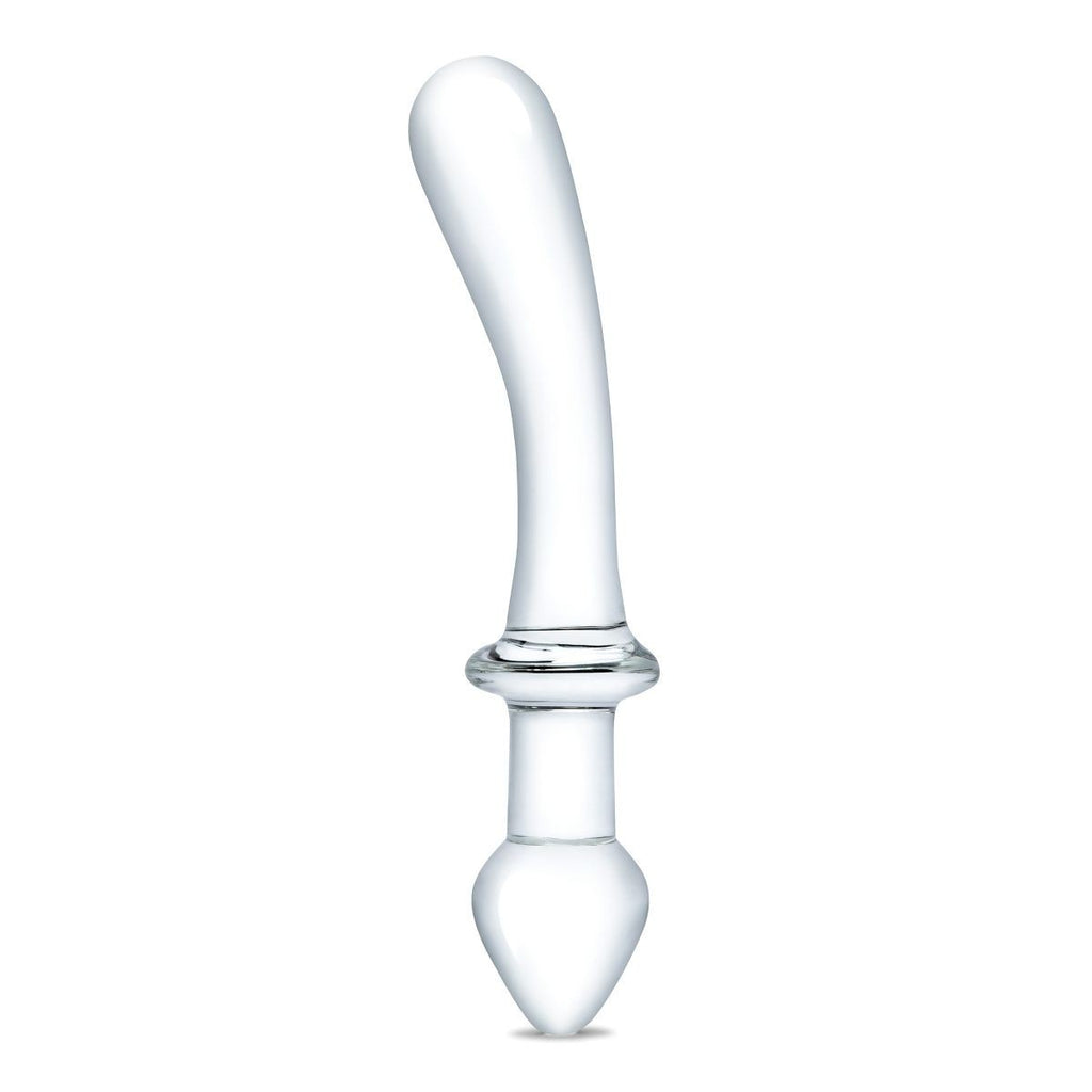 Gläs 9 Inch Classic Curved Double End Handblown Glass Cock Dildo Anal Butt Plug