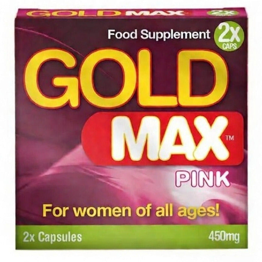 GoldMAX Pink Female Libido Enhancer Aphrodisiac Booster Supplement 450mg Capsules