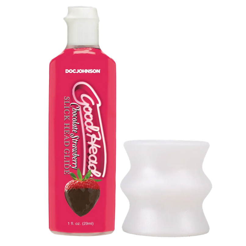 GoodHead Honeymoon Head Kit Chocolate Strawberry Slick Head Glide Stroker