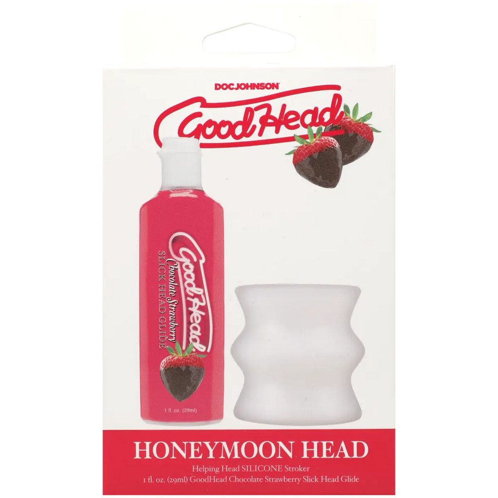 GoodHead Honeymoon Head Kit Chocolate Strawberry Slick Head Glide Stroker