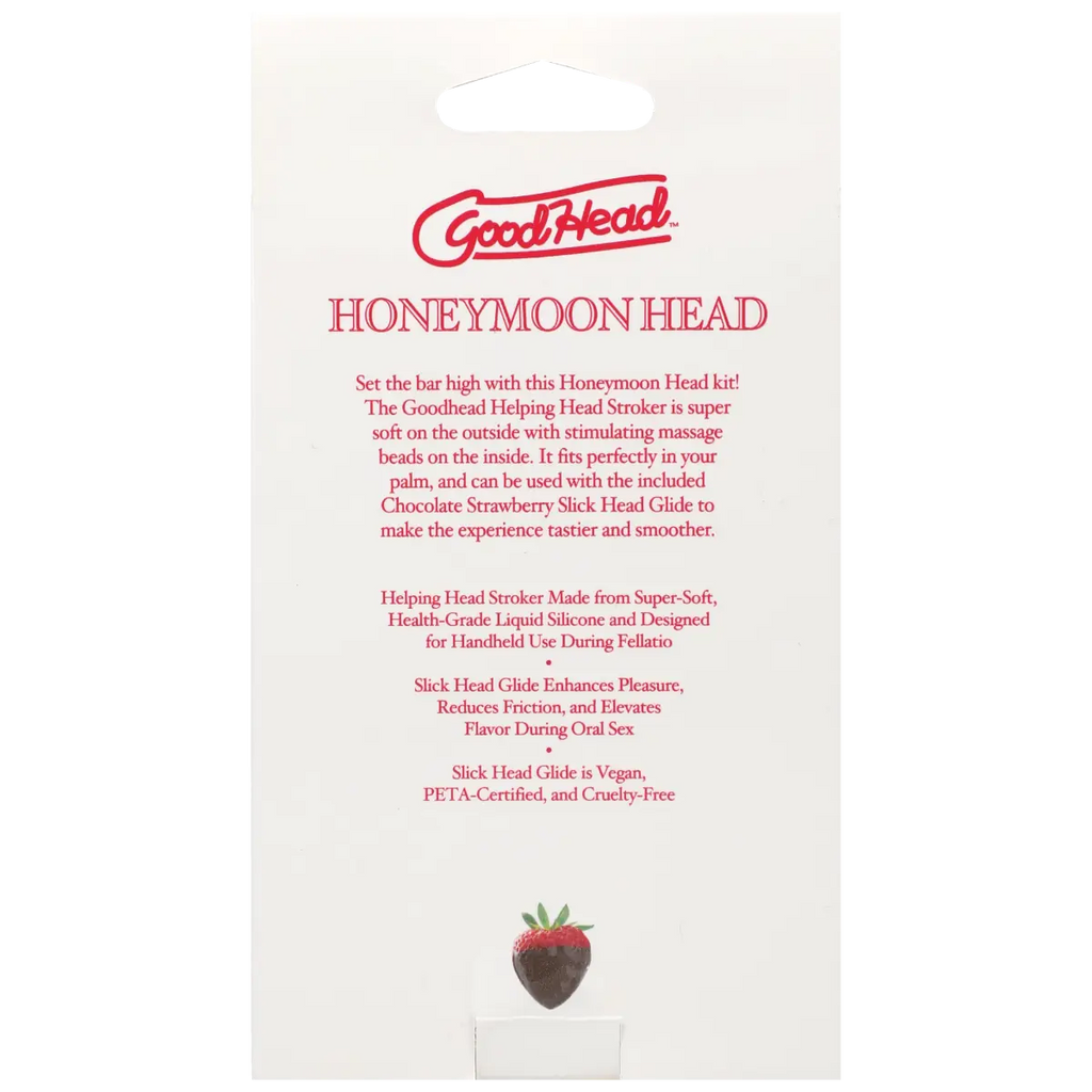 GoodHead Honeymoon Head Kit Chocolate Strawberry Slick Head Glide Stroker