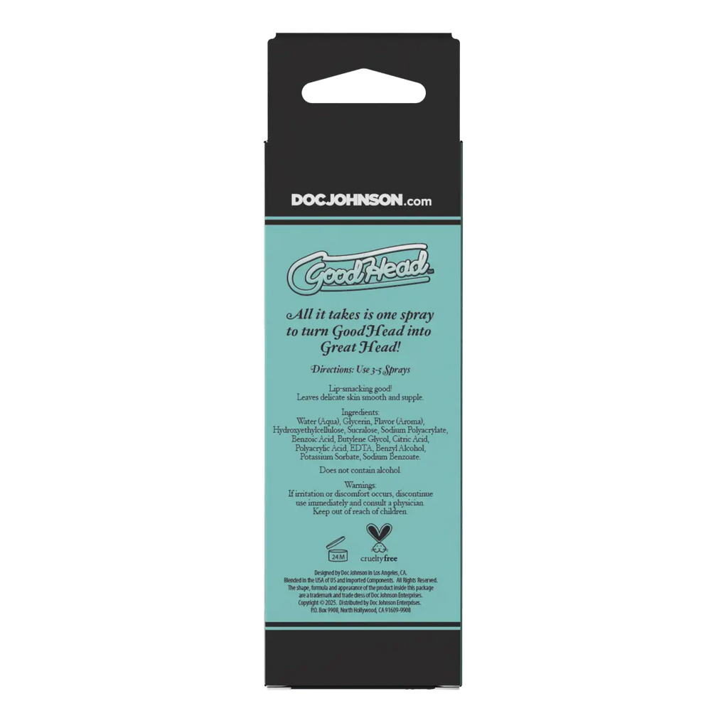 Goodhead Juicy Head Cocktails Dry Mouth Spray Flavoured Blowjob Vegan Mist 59ml