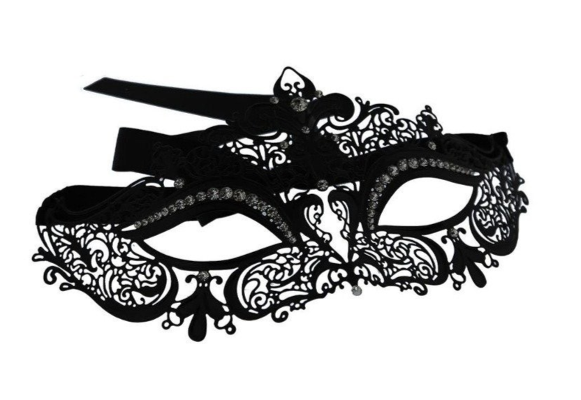 Guilty Pleasure Accents Shadow Miracle Mask Metal Lace Masquerade Costume Satin