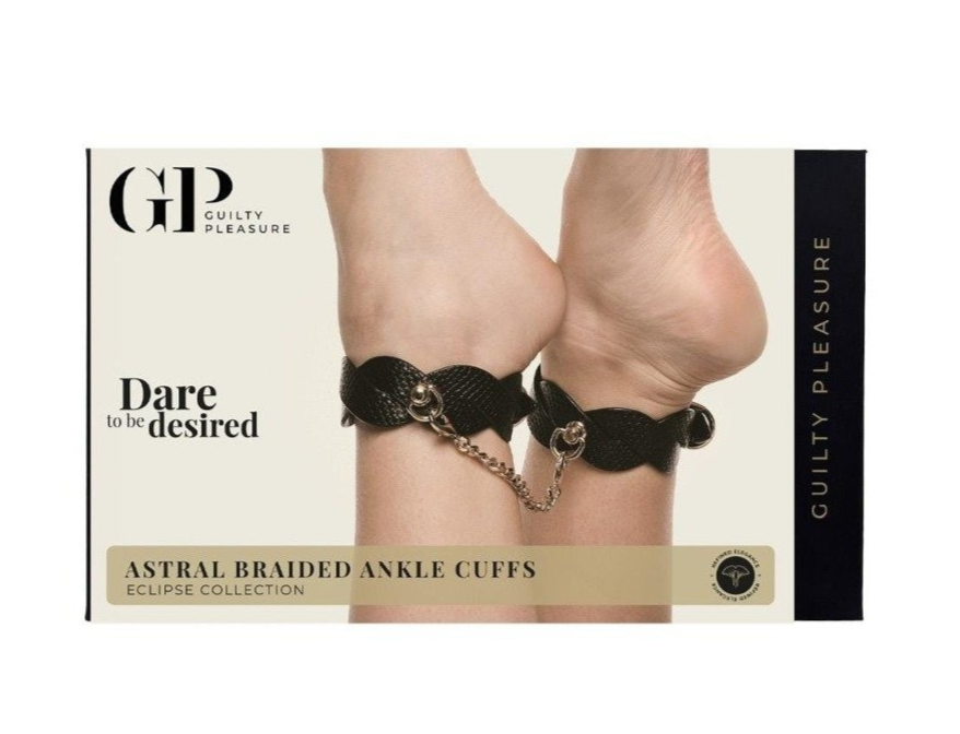 Guilty Pleasure Eclipse Astral Braided Ankle Cuffs BDSM Bondage Fetish Vegan