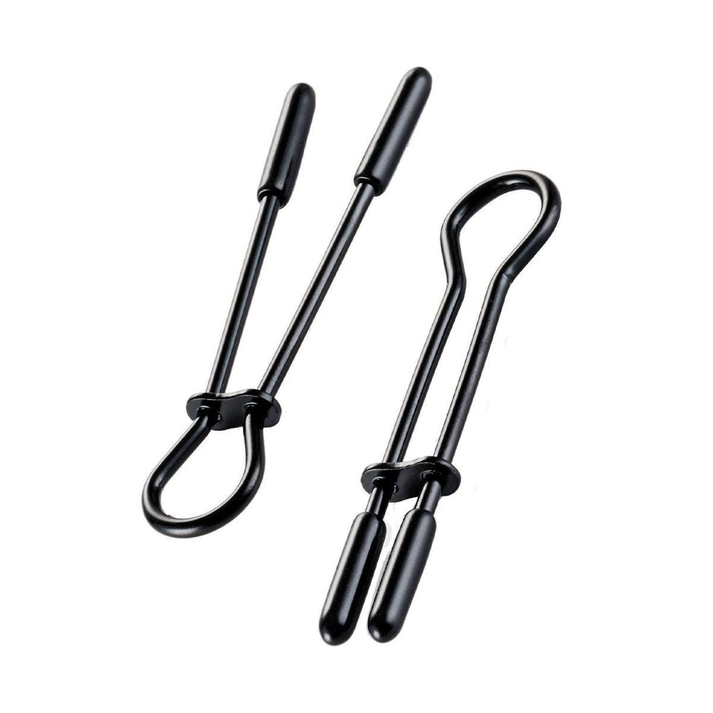 Guilty Pleasure Tassel Tease Nipple Clamps Black Gold BDSM Bondage Fetish Kink