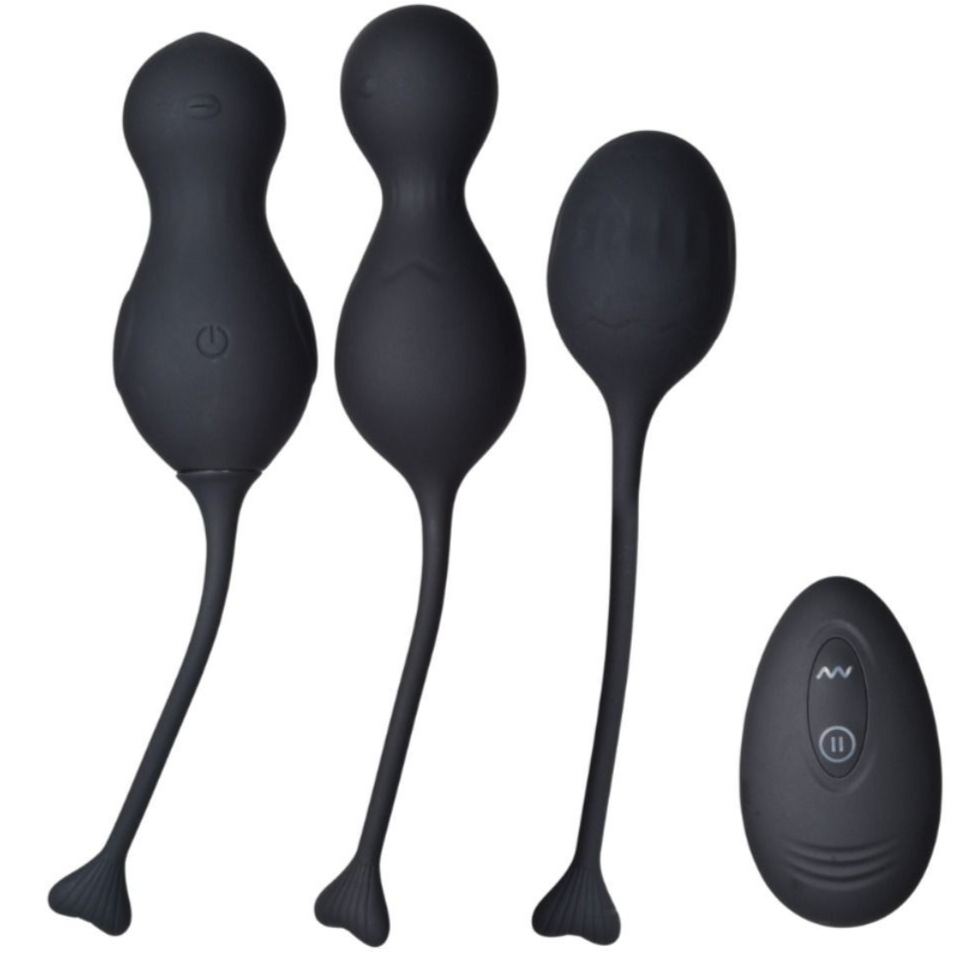 INTY Toys Blaze Vibrating Kegel Ball Set Silicone Remote Control Waterproof USB
