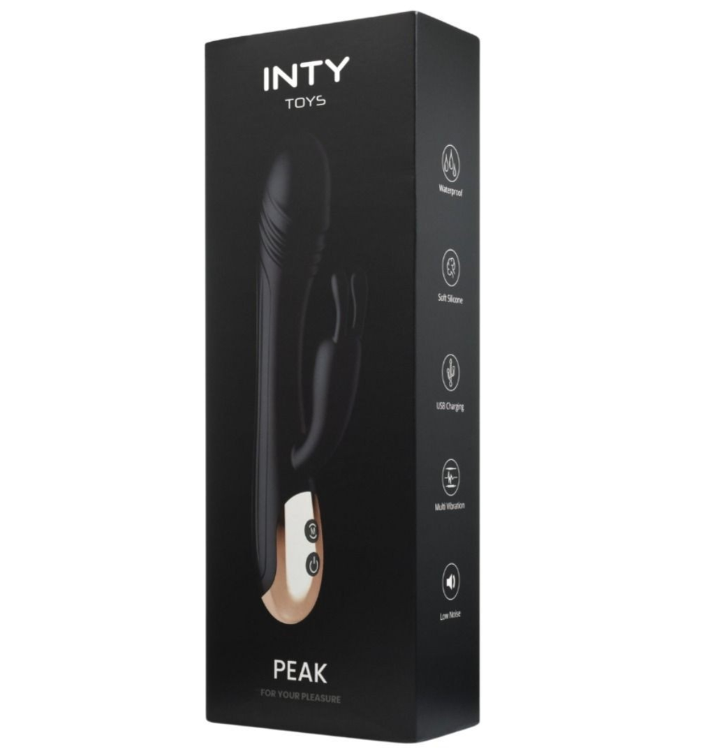 INTY Toys Peak Multispeed Rabbit Body Massager Clit G-Spot Silicone USB Vibrator