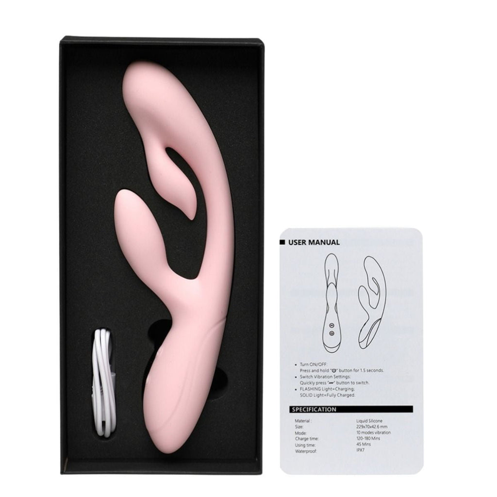 INTY Toys Twirl Multi Vibrator Dildo Massager Clit G-Spot Silicone Wand Massager