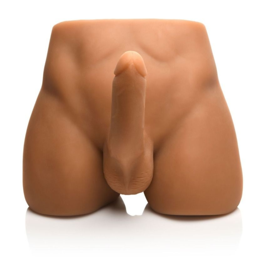 JOCK Male Ass Masturbator Realistic Poseable 7 Inch Dildo Cock Silicone Stroker
