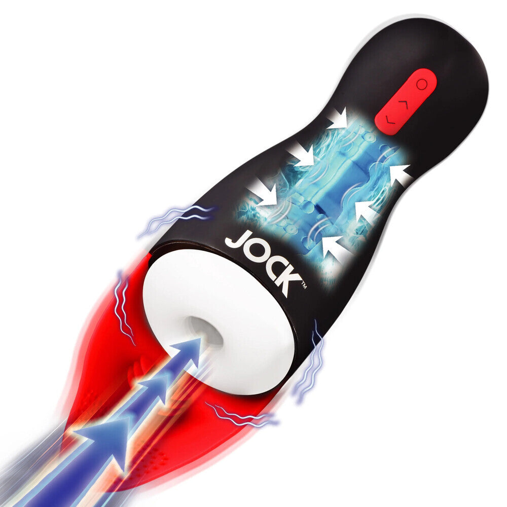 Jock Sucking And Vibrating Multispeed Male Silicone Masturbator Blowjob Stroker