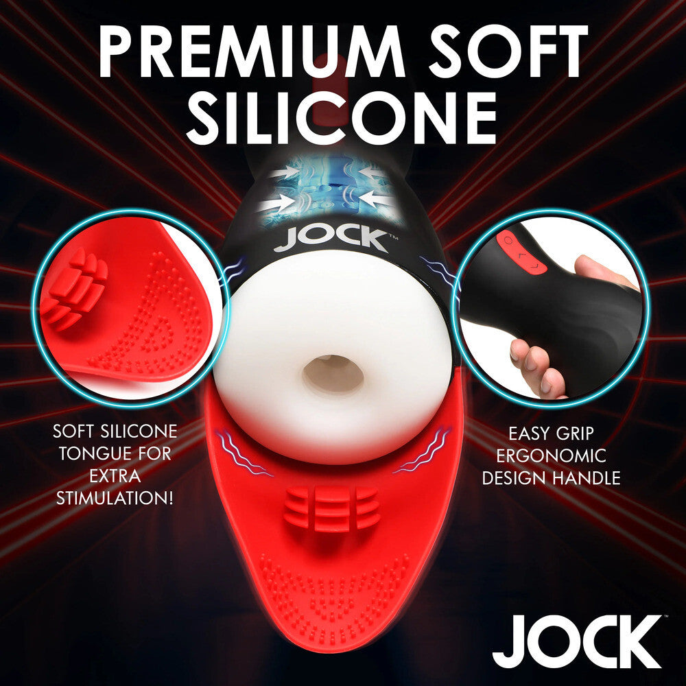 Jock Sucking And Vibrating Multispeed Male Silicone Masturbator Blowjob Stroker