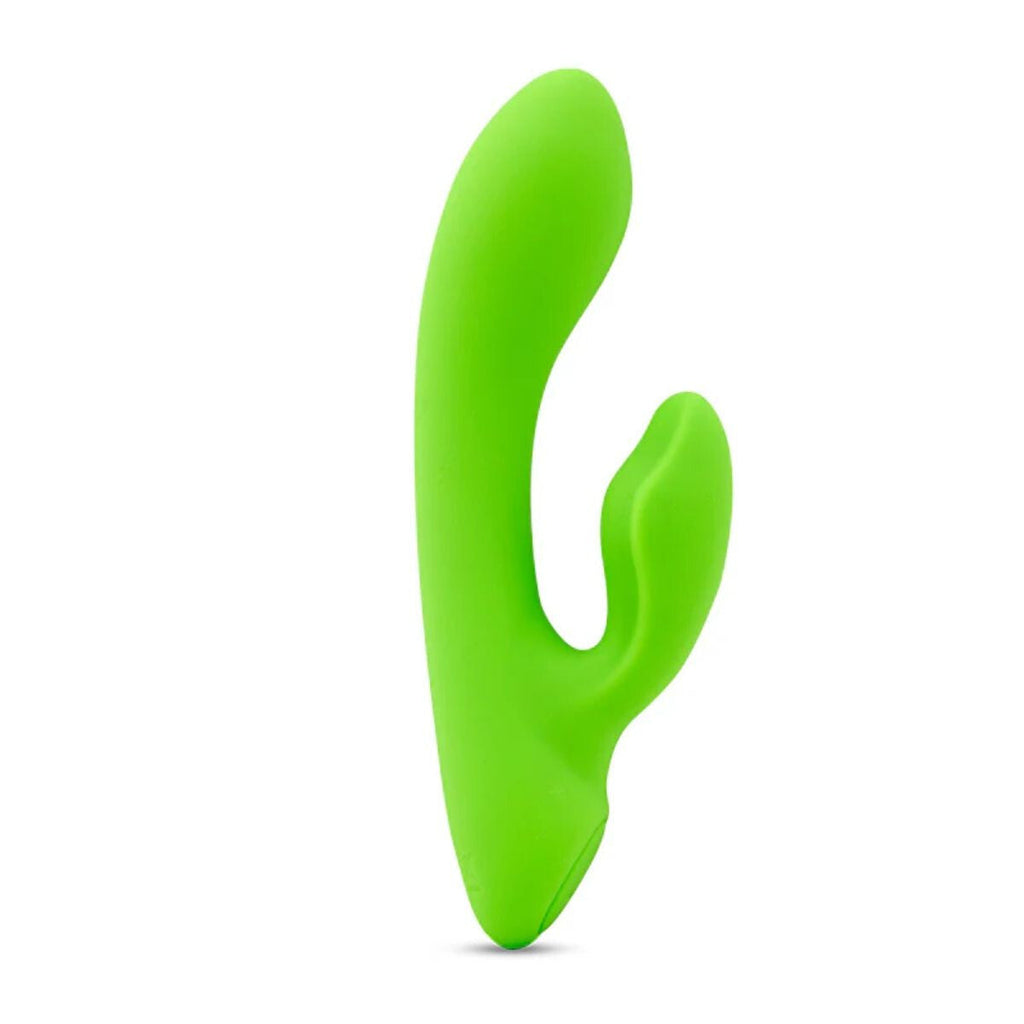 Jolie Nubii Warming Multi-Speed Waterproof Rabbit Clitoral G-Spot Vibrator Lime