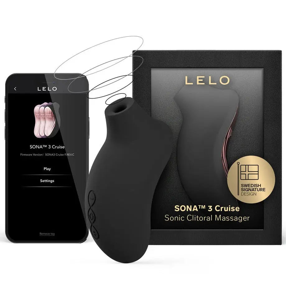 LELO Sona 3 Cruise SenSonic™ Clitoral Massager Black Silicone Waterproof Vibrator