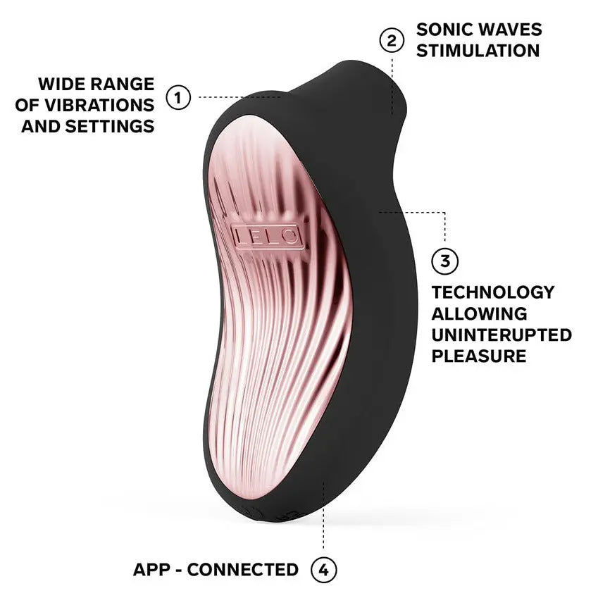 LELO Sona 3 Cruise SenSonic™ Clitoral Massager Black Silicone Waterproof Vibrator