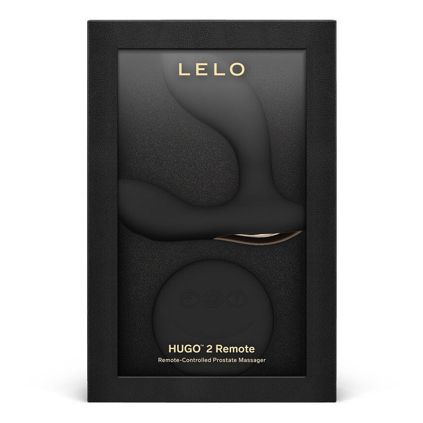 LELO Hugo 2 Remote Control Prostate Massager Black Smooth Silicone Anal Vibrator