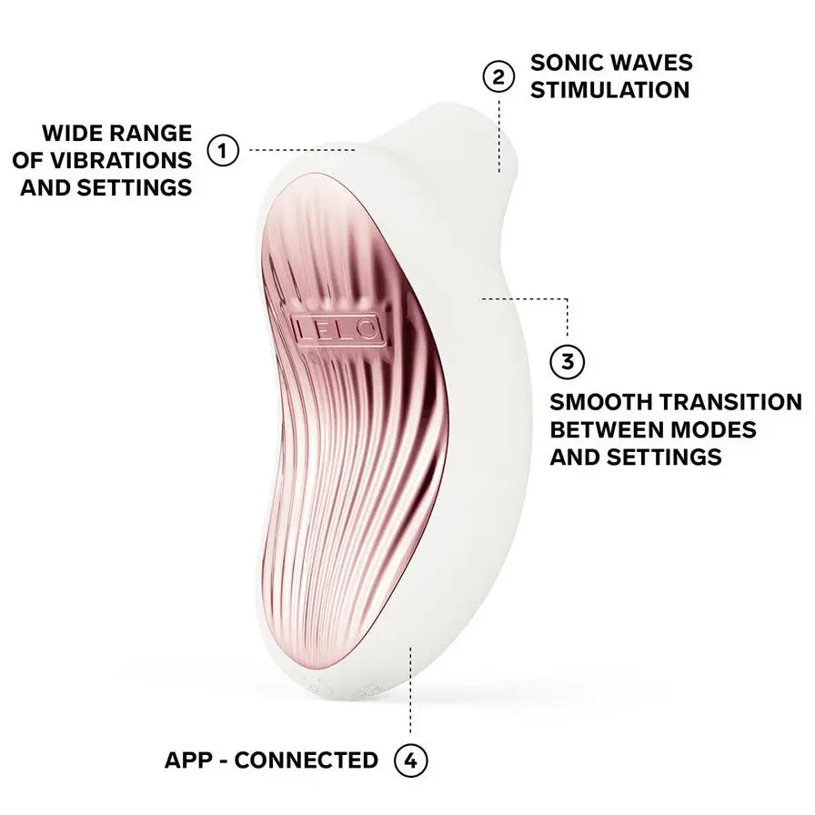 LELO Sona 3 Cruise SenSonic™ Clitoral Massager Cream Silicone Waterproof Vibrator