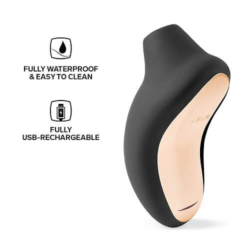 LELO Sona Sonic Clitoral Massager Black Vibrator Waterproof USB Rechargeable