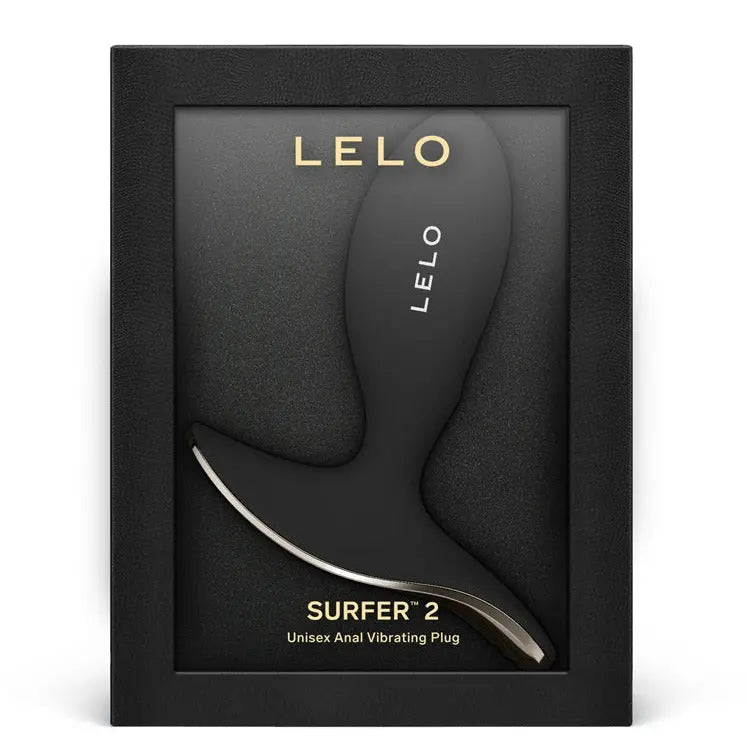 LELO Surfer 2 Unisex Anal Vibrating Plug Silicone App Controlled Black