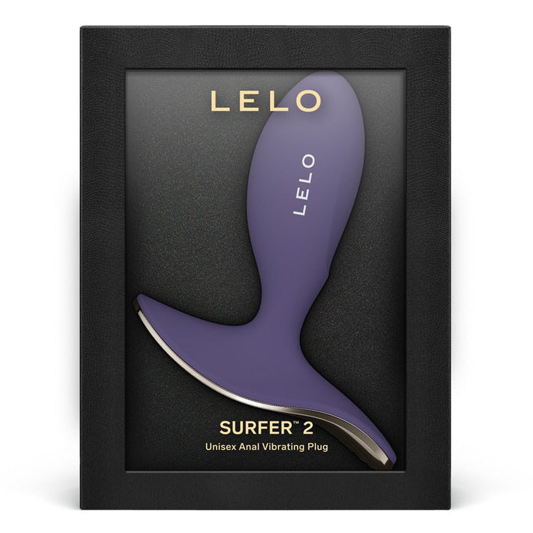 LELO Surfer 2 Unisex Anal Vibrating Plug Silicone App Controlled Cyber Purple