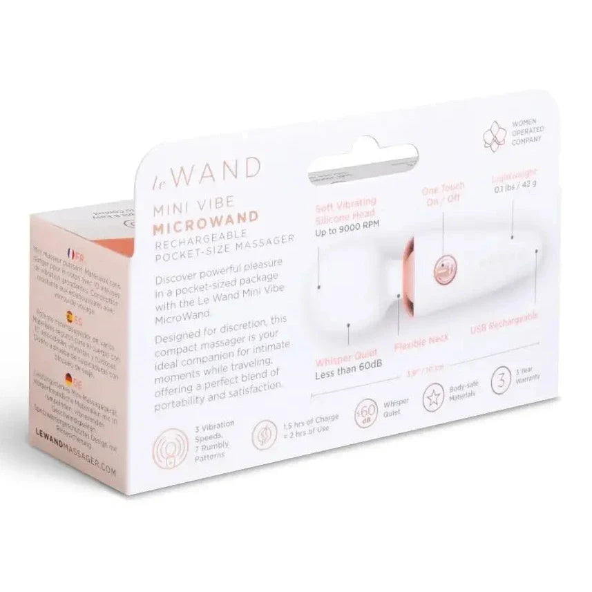 Le Wand Mini Vibe Microwand Rechargeable Pocket Sized Vibrator Silicone Massager