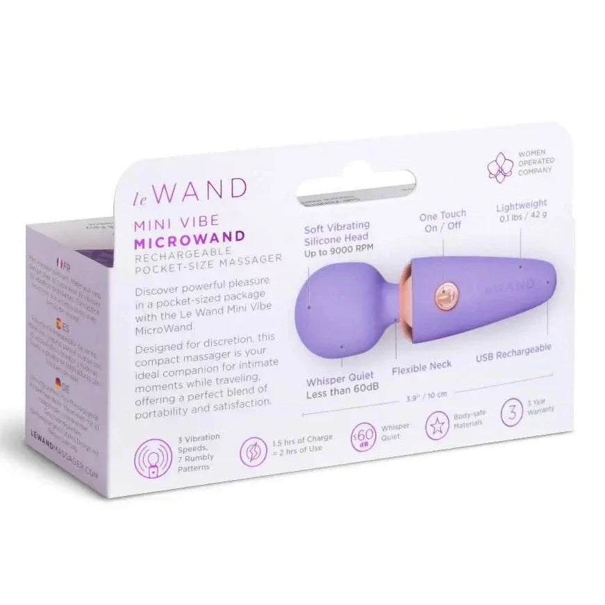 Le Wand Mini Vibe Microwand Silicone Rechargeable Pocket Sized Vibrator Massager