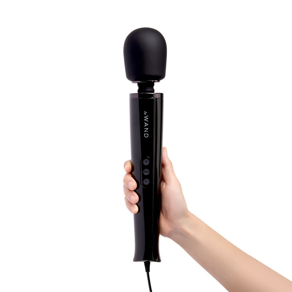 Le Wand Black Plug In Wand Vibrator Powerful Silicone Luxury Body Massager Vibe