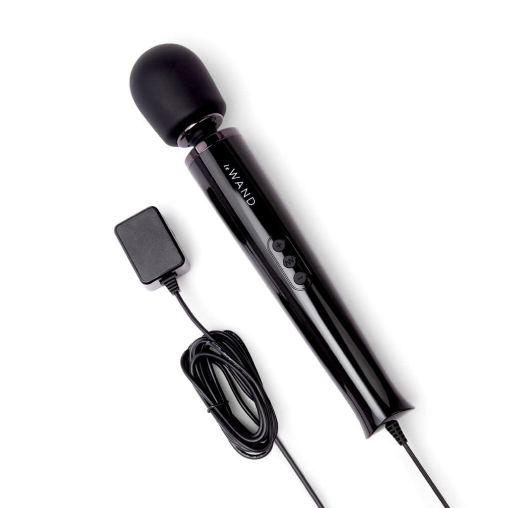 Le Wand Black Plug In Wand Vibrator Powerful Silicone Luxury Body Massager Vibe