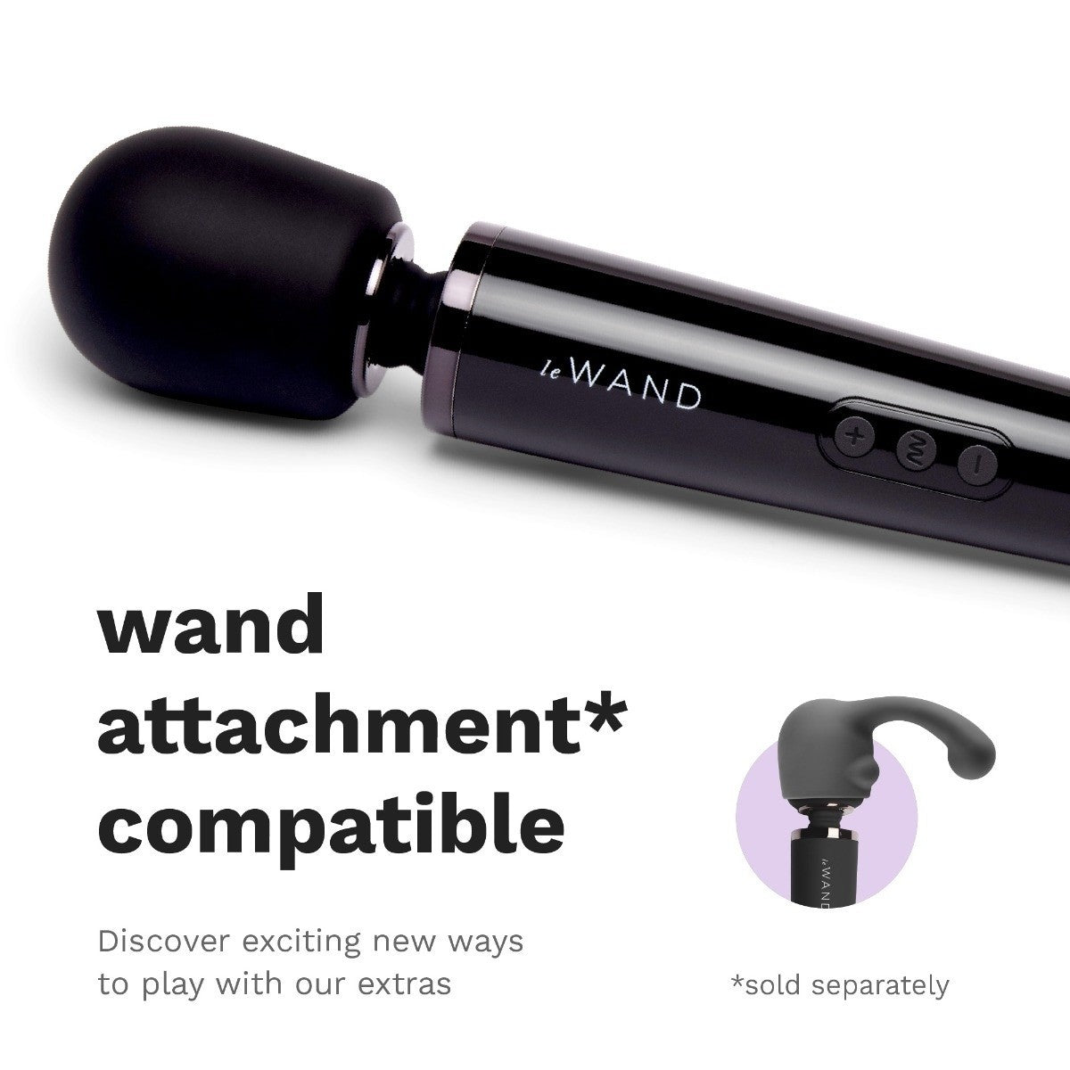 Le Wand Black Plug In Wand Vibrator Powerful Silicone Luxury Body Massager Vibe