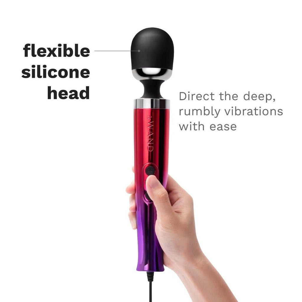 Le Wand Diecast Plug-In Vibrator Body Clitoral Massager Wand Ombre Soft Silicone