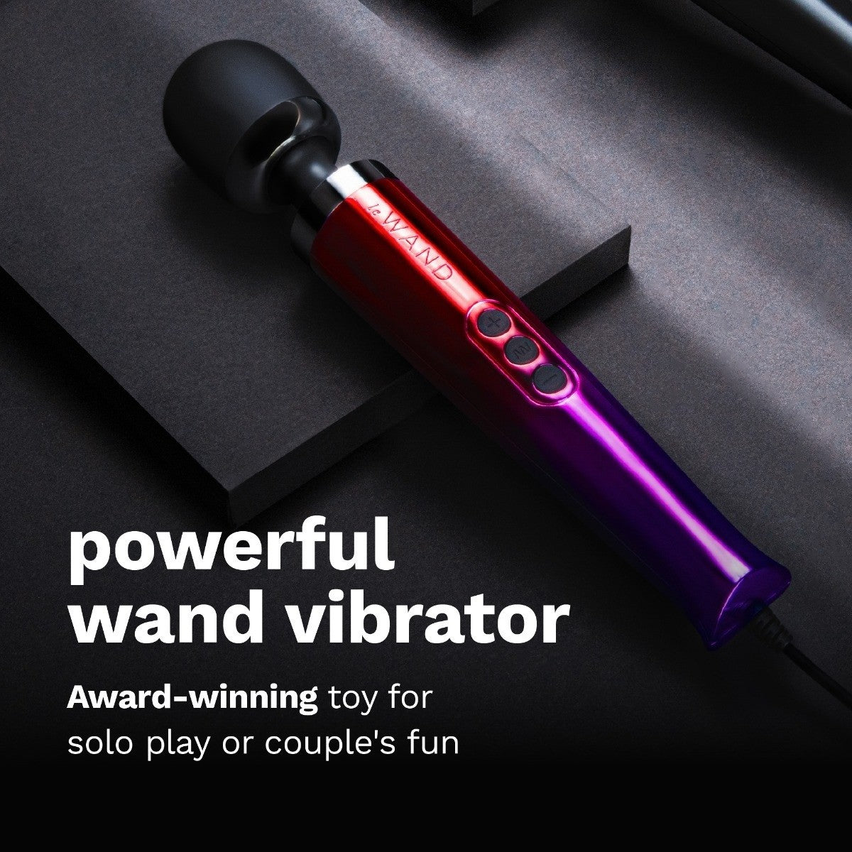 Le Wand Diecast Plug-In Vibrator Body Clitoral Massager Wand Ombre Soft Silicone