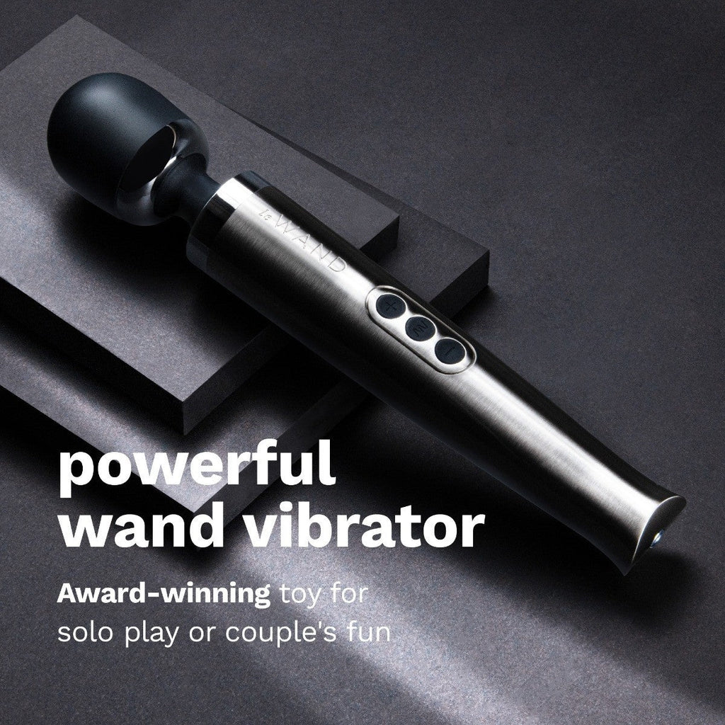 Le Wand Diecast Silver Vibrator Clitoral Massager Wand Silicone Wireless Vibe