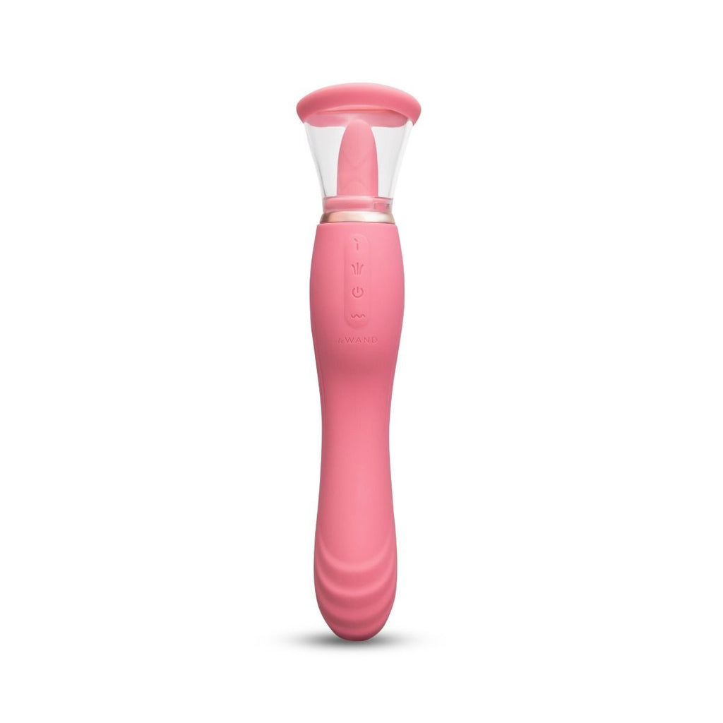 Le Wand Lick Vibrator Double End Sucking Licking Clitoral Massager Wand Silicone
